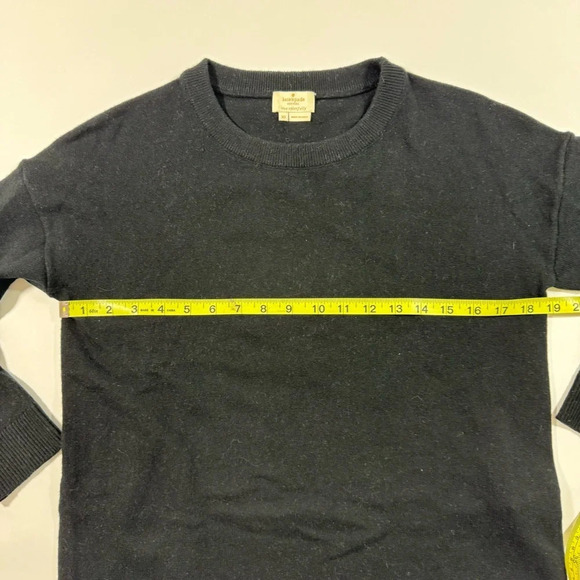 Kate Spade Wool Blend Crewneck Sweater Black - Picture 6 of 6